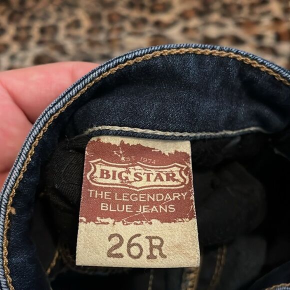 Big Star Liv Skinny Blue Factory Distressed Denim Jeans Festival Concert Event - Picture 11 of 13